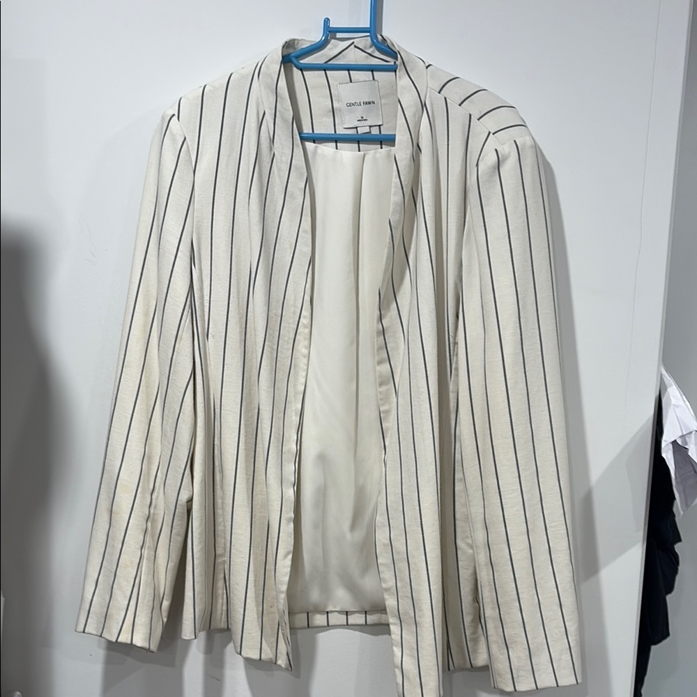 Gentle Fawn Striped Cream Jacket